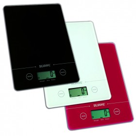 Báscula de cocina digital extra fina con forma rectangular